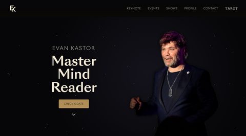 The home page of Evan Kastor